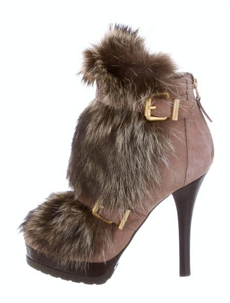 fendi booties with fur|genuine fendi boots.